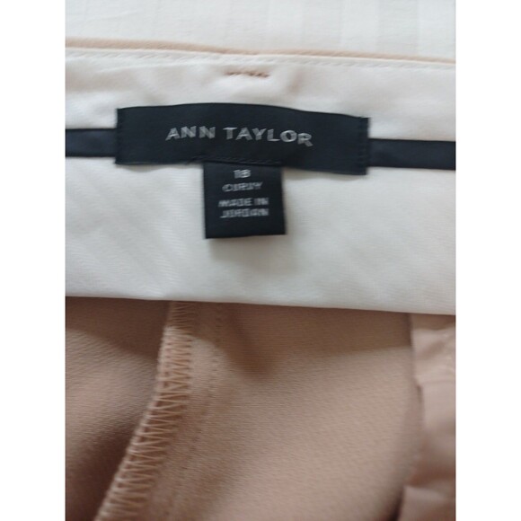 Ann Taylor The Jayne tan trouser pants 18 plus sz curvy wide leg minimalist - Picture 6 of 14